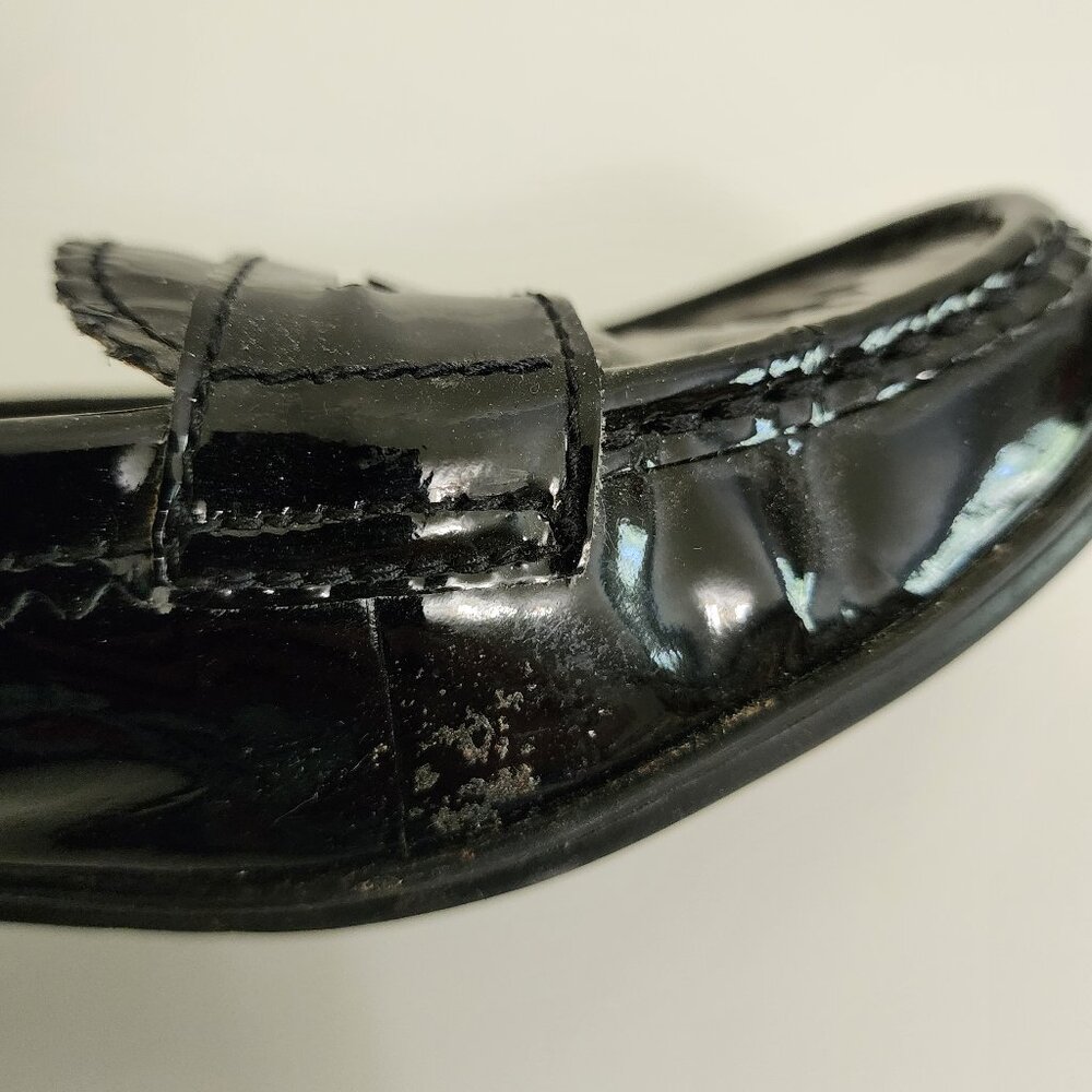 Ralph Lauren Black Patent Leather Penny Loafers - Picture 9 of 9